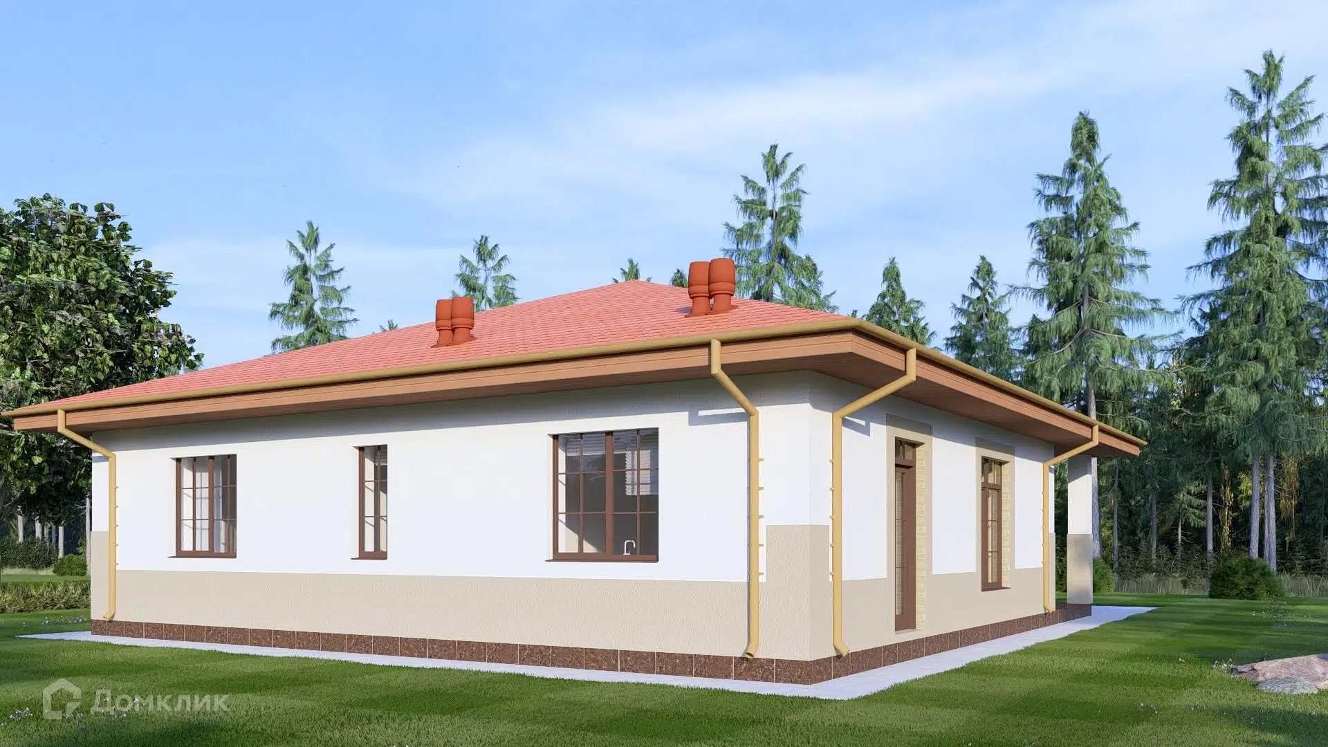 Планировка ГС-174 Газосиликатный одноэтажный дом Флекс, 174,5 м.кв.
