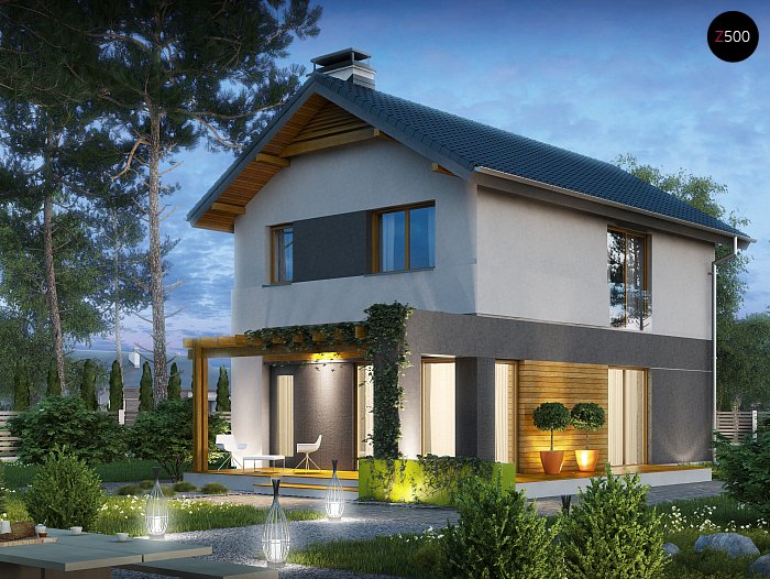 АРБ-129 Дом из арболита Лачник, 129 м²