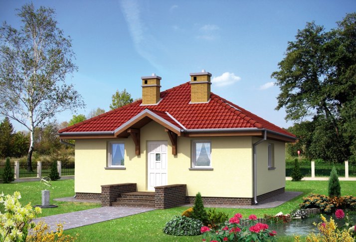 АРБ-66 Дом из арболита Кирмет, 66 м²