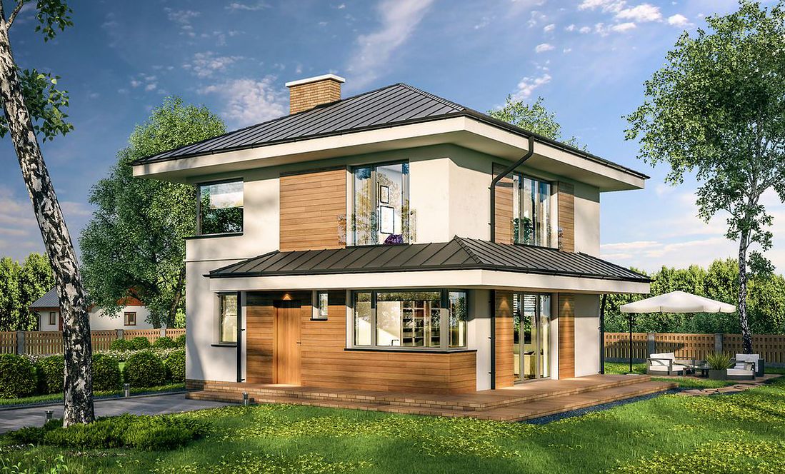 Планировка ТК-102 Дом из тёплой керамики Рифлин, 102 м²
