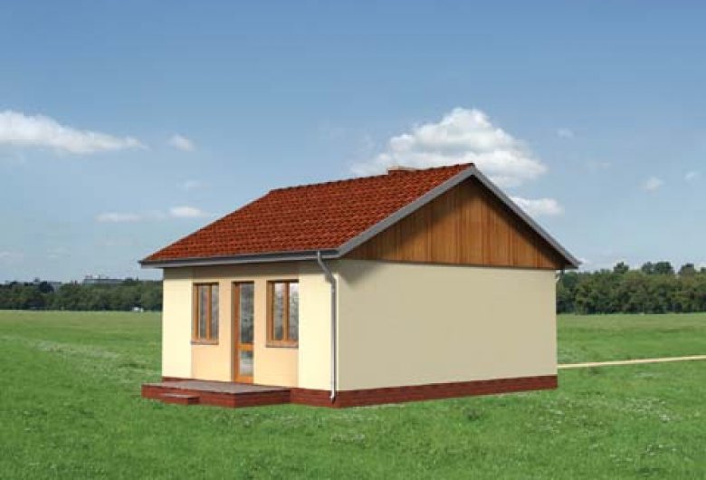Планировка АРБ-52 Дом из арболита Рассет, 52 м²
