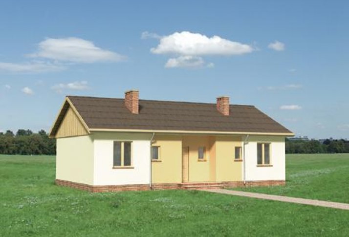 Планировка АРБ-97 Дом из арболита Галакт, 97 м²