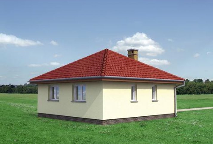 Планировка АРБ-66 Дом из арболита Кирмет, 66 м²