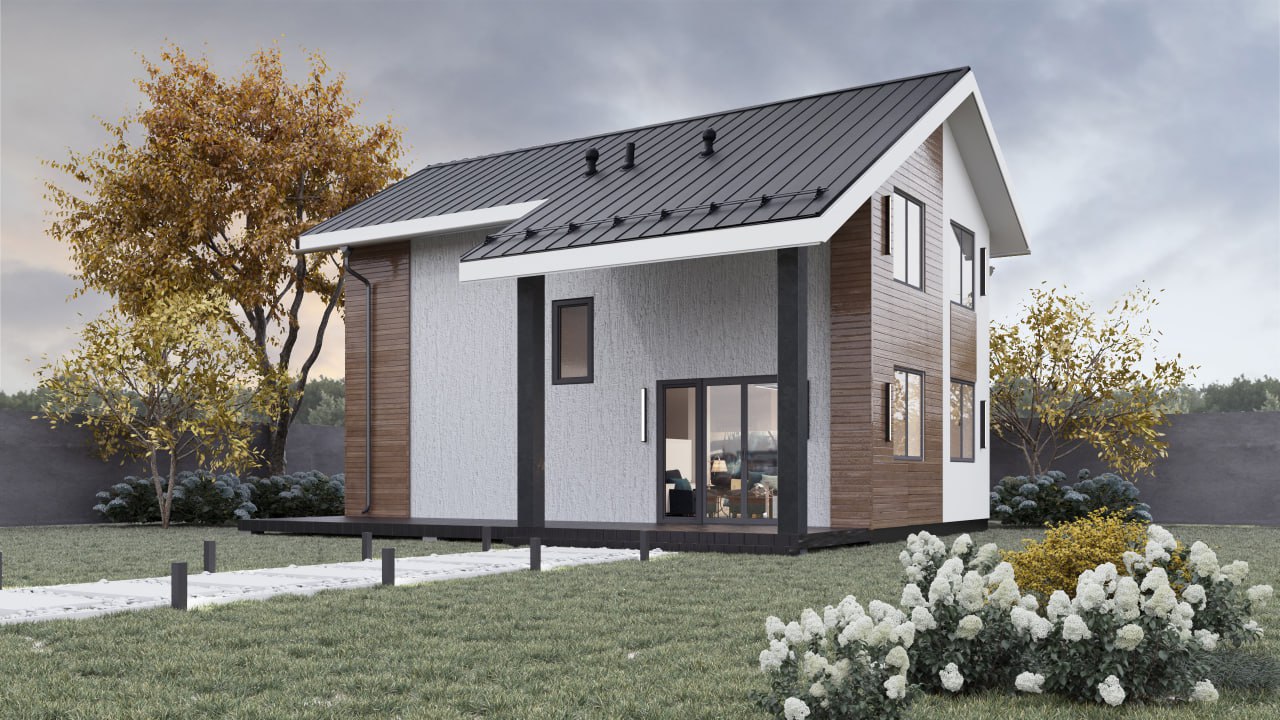 ПСБ-107 Дом из полистиролбетона Облис, 107 м²