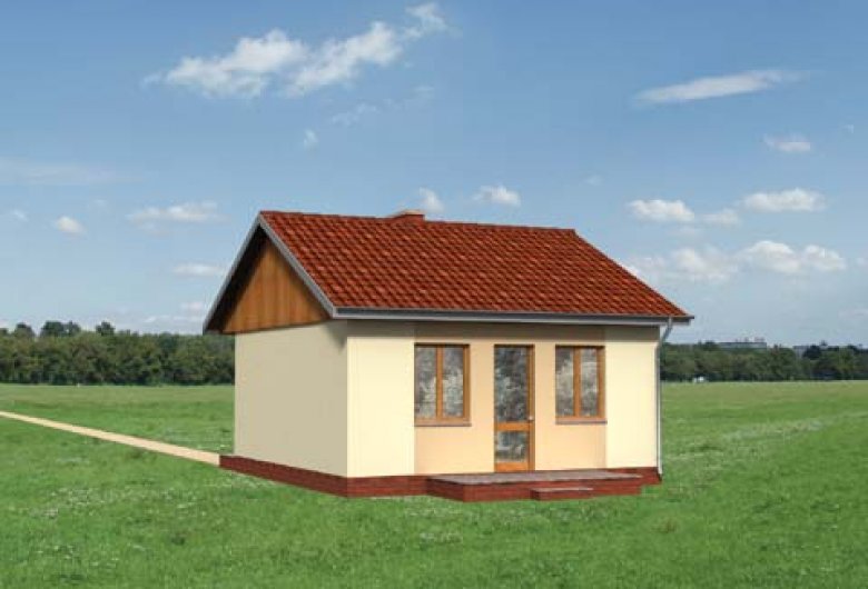 Планировка АРБ-52 Дом из арболита Рассет, 52 м²