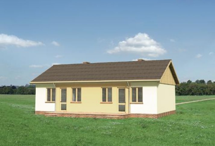Планировка АРБ-97 Дом из арболита Галакт, 97 м²