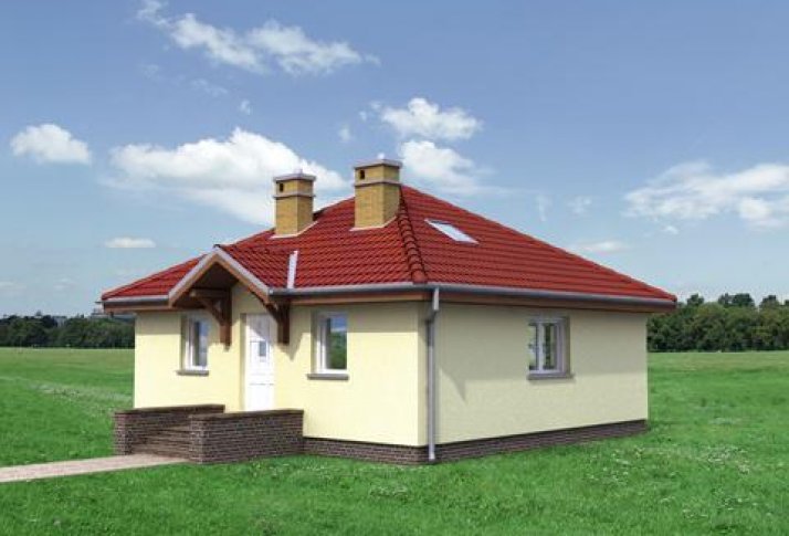 Планировка АРБ-66 Дом из арболита Кирмет, 66 м²