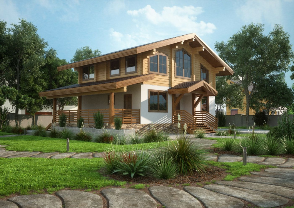 КОМБ-120 Комбинированный дом Посадоль, 120 м²