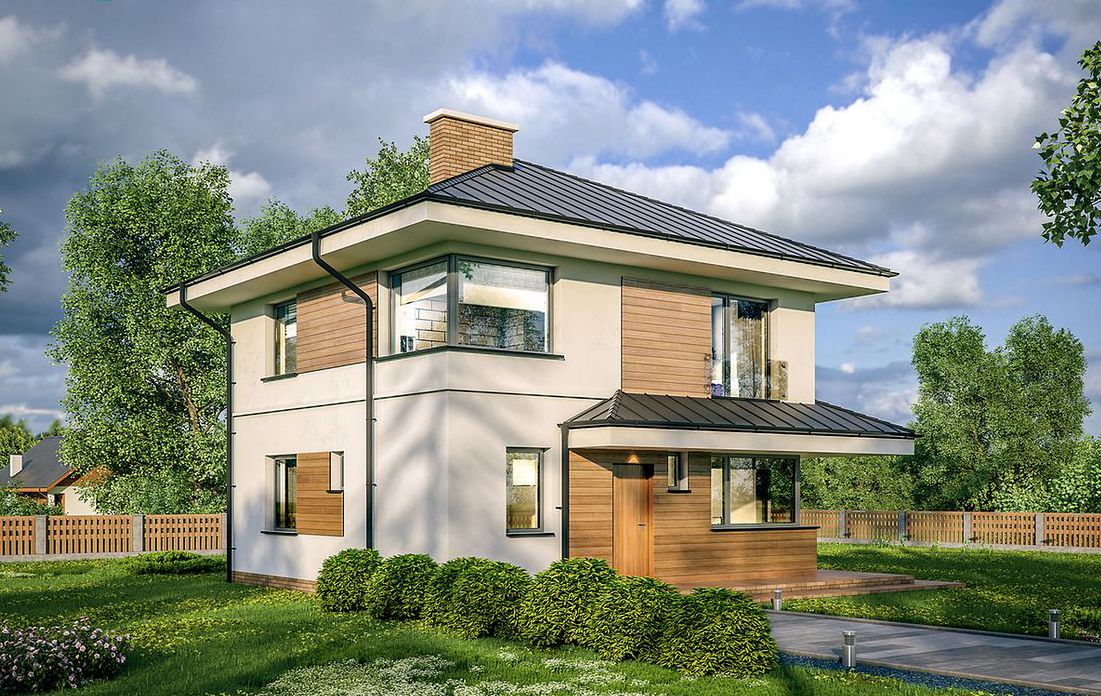Планировка БД-102 Дом из блоков Виридиум, 102 м²