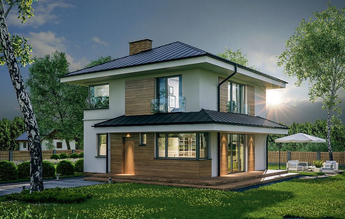 Планировка ТК-102 Дом из тёплой керамики Рифлин, 102 м²