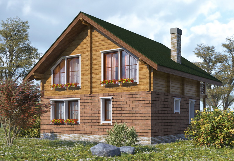 Планировка КОМБ-176 Комбинированный дом Трополь, 176 м²