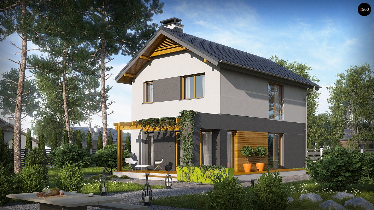 Планировка АРБ-129 Дом из арболита Лачник, 129 м²