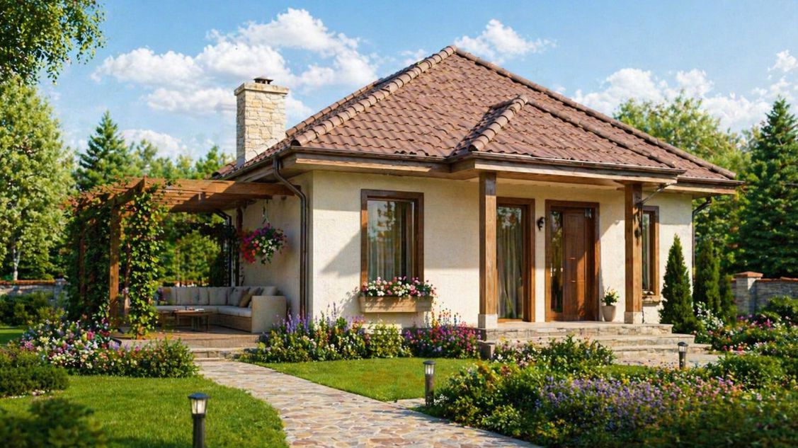 КОМБ-54 Комбинированный дом Готико, 54 м²