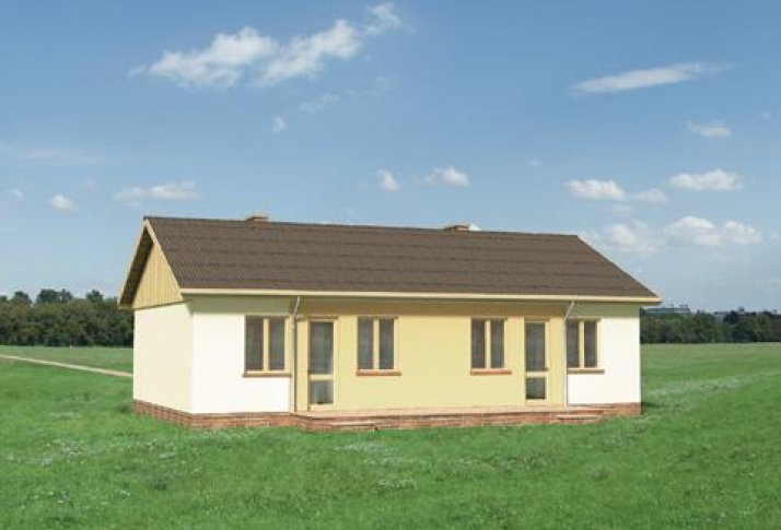 Планировка АРБ-97 Дом из арболита Галакт, 97 м²