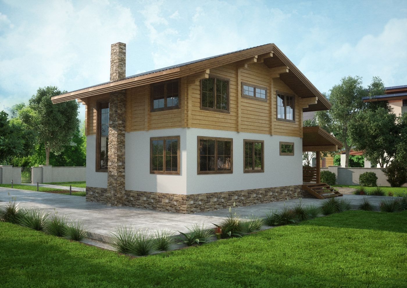 Планировка КОМБ-120 Комбинированный дом Посадоль, 120 м²