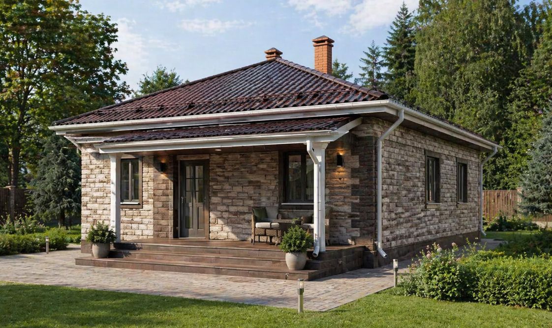 ТД-77 Дом из теплоблоков Нергон, 77 м²