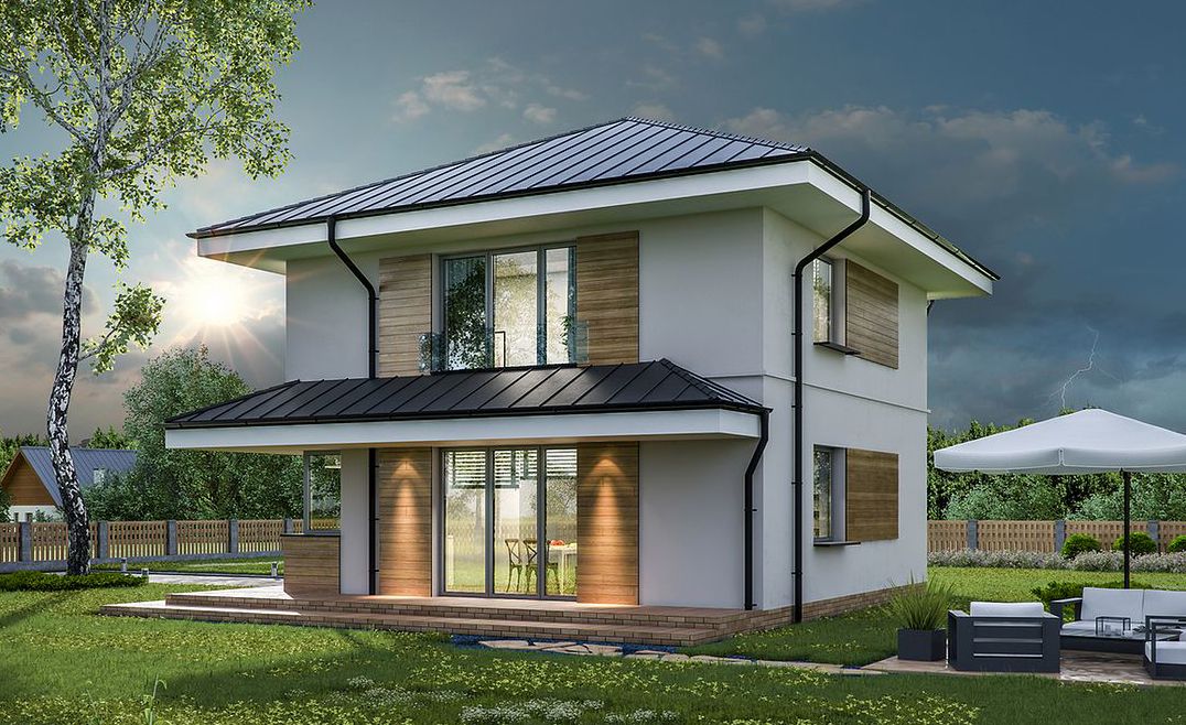 Планировка ТК-102 Дом из тёплой керамики Рифлин, 102 м²