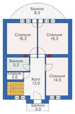 Планировка МД-141 Монолитный дом Лунвельд, 141 м²