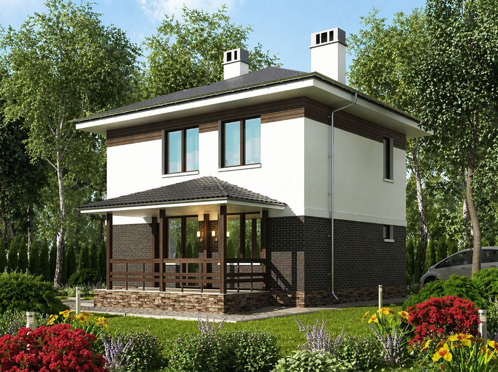 КД-74 Дом из камня Хромари, 74 м.кв.