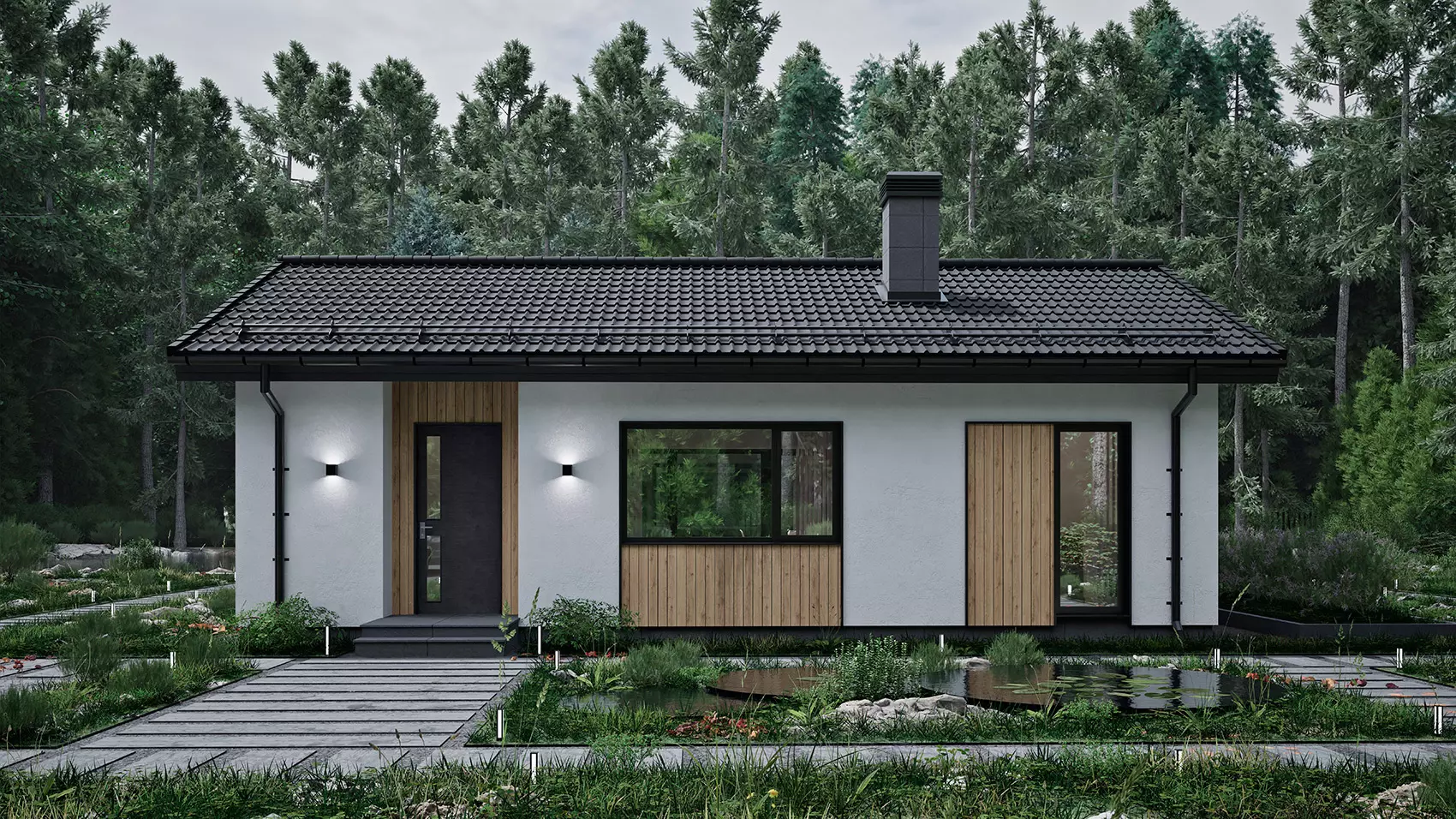 ТК-63 Дом из тёплой керамики Моретто, 63 м²
