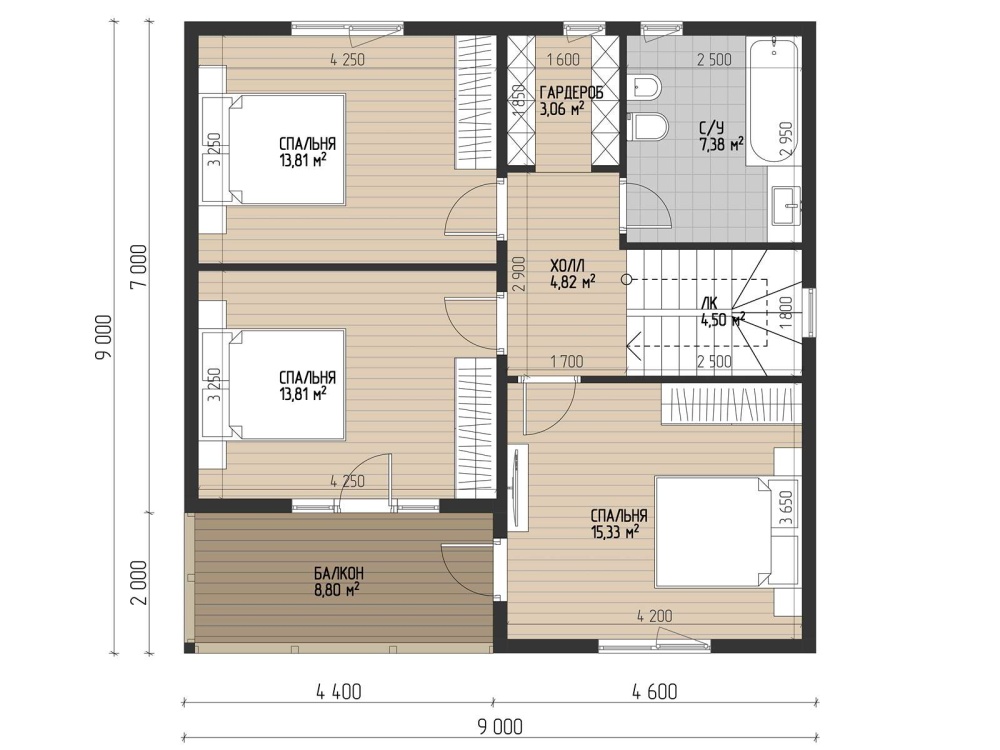 Планировка ГБ-144 Дом из газобетона Викилид, 144 м.кв.