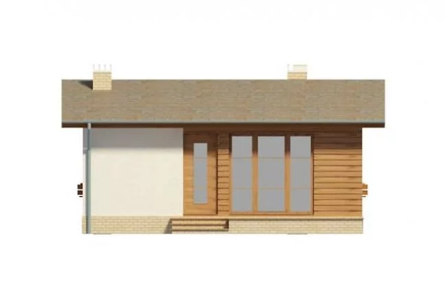 Планировка ПБ-46 Дом из пеноблока Волше, 46 м²