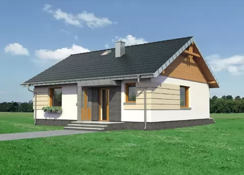 Планировка КД-76 Дом из кирпича Клонг, 76.2 м.кв.