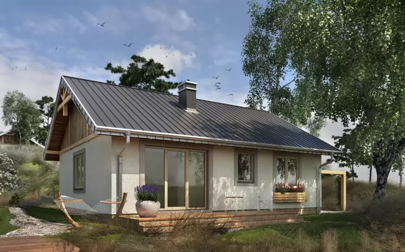 Планировка КД-75 Дом из кирпича Доринг, 75.4 м.кв.