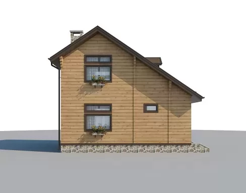 Планировка БД-60 Дом из блоков Ремари, 60 м²