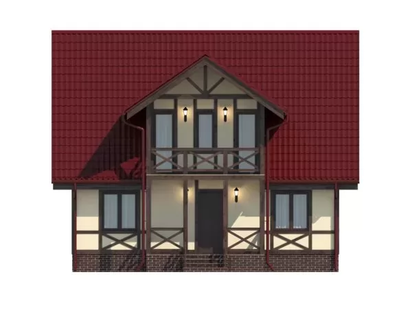 Планировка КД-94 Дом из кирпича Бертута, 94.42 м.кв.