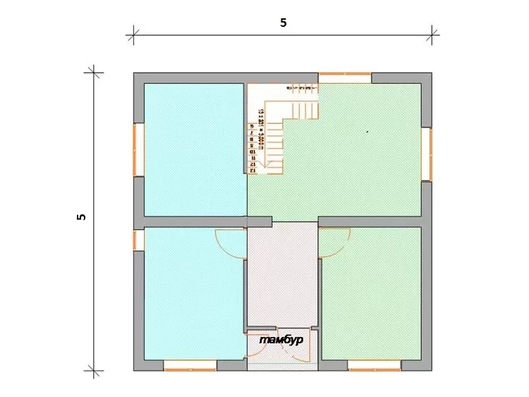 Планировка КД-35 Кирпичный дом Лайв, 35.45 кв.м.