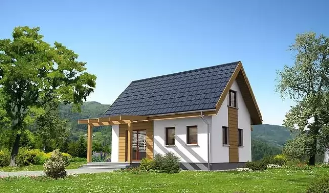 Планировка КД-47 Дом из кирпича Пиррела, 47.03 м.кв.