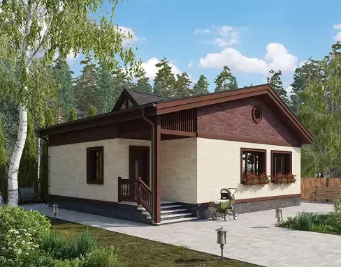 КД-61 Кирпичный дом Помора, 61.3 кв.м.