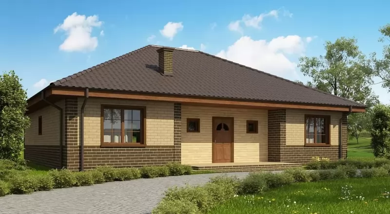 Планировка КД-134 Дом из кирпича Дориша, 134.23 м.кв
