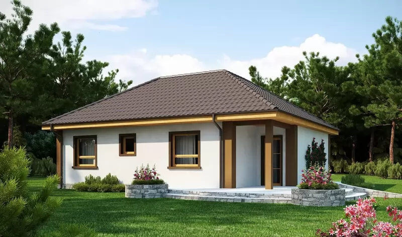 Планировка КД-76 Кирпичный дом Фактур, 76.8 кв.м
