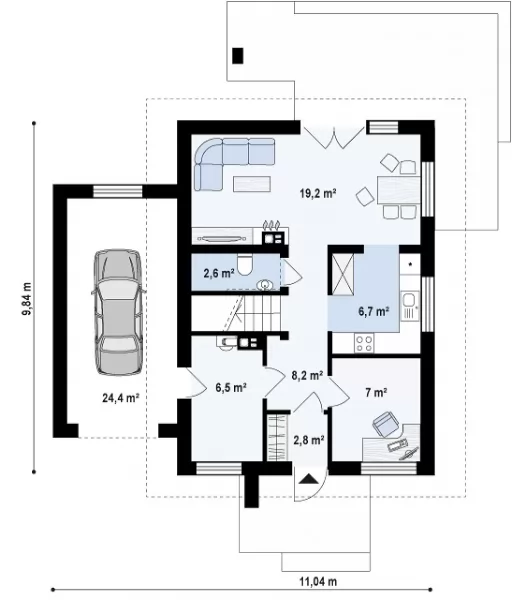 Планировка КД-117 Дом из кирпича Миторуна, 117.2 м.кв.