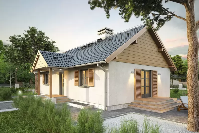Планировка КД-73 Дом из кирпича Зобраме, 73.3 м.кв.