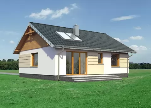 Планировка КД-76 Дом из кирпича Клонг, 76.2 м.кв.