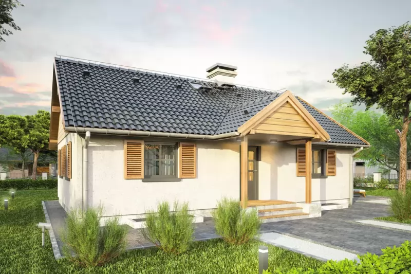 Планировка КД-73 Дом из кирпича Зобраме, 73.3 м.кв.