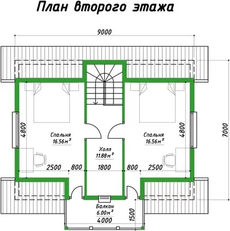 Планировка КД-94 Кирпичный дом Лейтиц, 94.42 кв.м