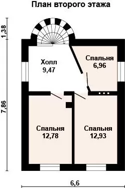 Планировка КД-113 Дом из кирпича Лунатик, 113.12 м.кв.