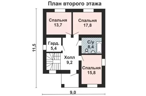 Планировка БД-139 Дом из блоков Люмисфера, 139 м²