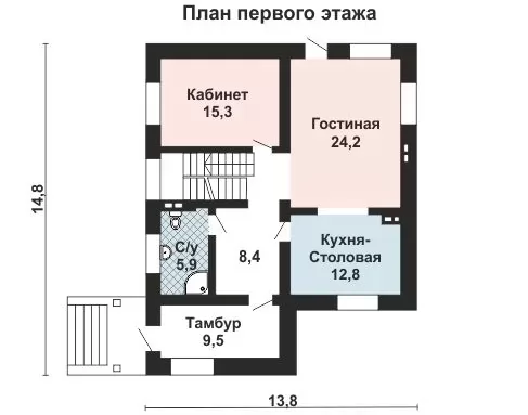 Планировка КД-215 Дом из кирпича Юниона, 215.9 м.кв.