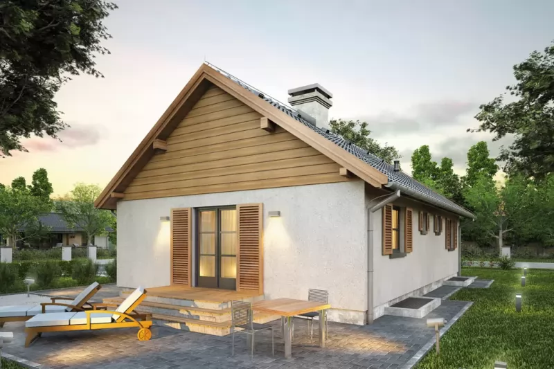 Планировка КД-73 Дом из кирпича Зобраме, 73.3 м.кв.