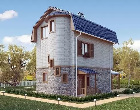 КД-113 Дом из кирпича Лунатик, 113.12 м.кв.