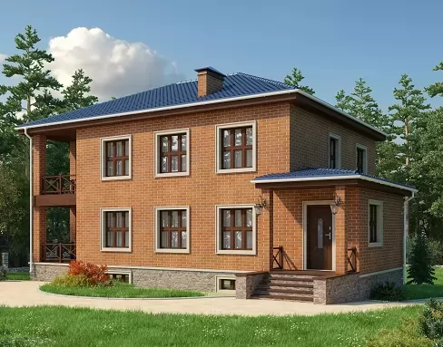 КД-215 Дом из кирпича Юниона, 215.9 м.кв.