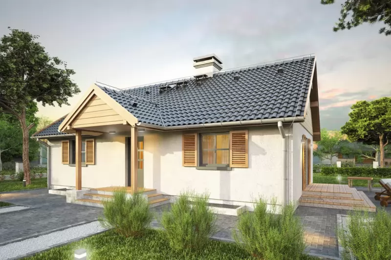 КД-73 Дом из кирпича Зобраме, 73.3 м.кв.