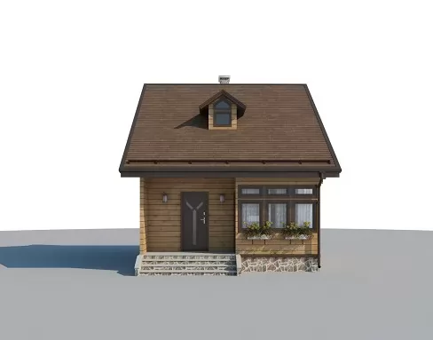 Планировка БД-60 Дом из блоков Ремари, 60 м²
