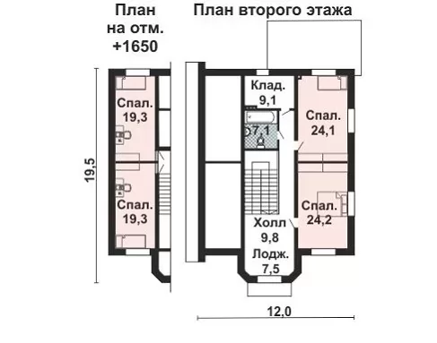 Планировка КД-268 Дом из кирпича Сивинья, 268.4 м.кв.