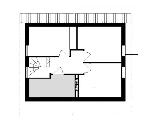 Планировка КД-64 Дом из кирпича Фрета, 64 м.кв.